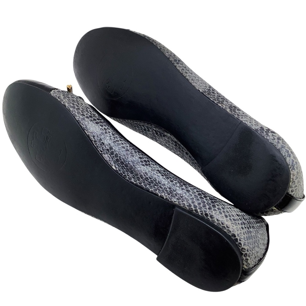 {Tory Burch} Snake & Patent Leather Flats - Picture 8 of 12